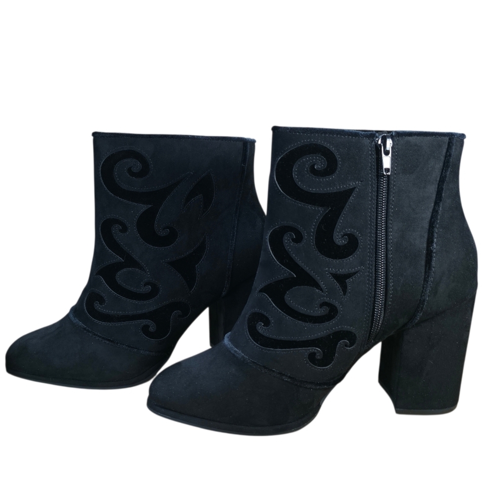 Cloudwalkers Black Faux Suede Ankle Boots Womens 10W - Picture 10 of 10